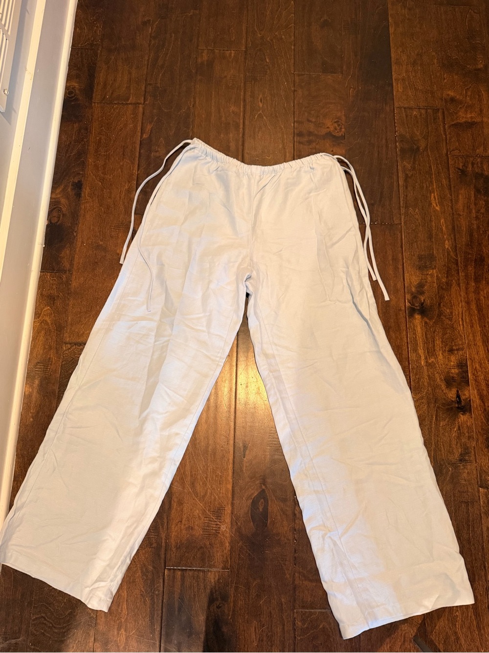 Aritizia Light Blue Women's Drawstring Linen Pants: Artisan Pant - CruiseLinen™